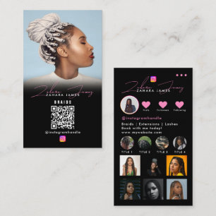 Flechtfrisuren Social Photo Grid Social Media QR C Visitenkarte