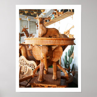 Flechtwerk-Tiere Poster