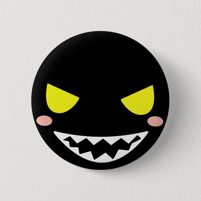 Fleck der schwarze Geist-Kopf Button (Vorderseite)
