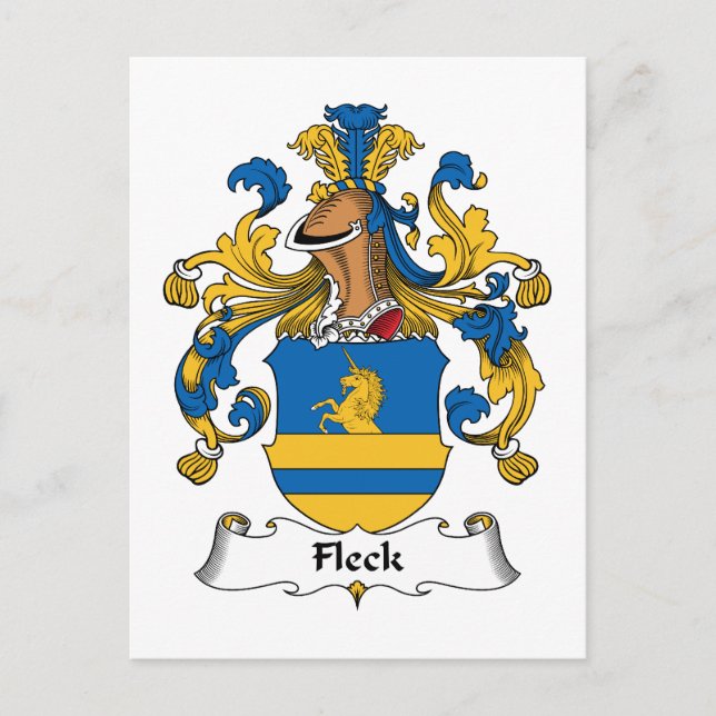 Fleck-Familienwappen Postkarte (Vorderseite)