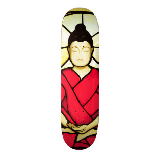 Fleck-Glasfenster Balis Buddha Skateboard