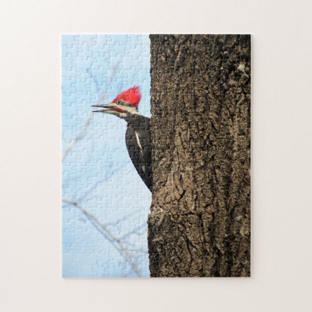 Fleckenspecht - Vogel - Puzzle (Vertikal)