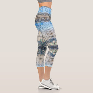 Fleckglas-Fenster Hoher Waisted Capris
