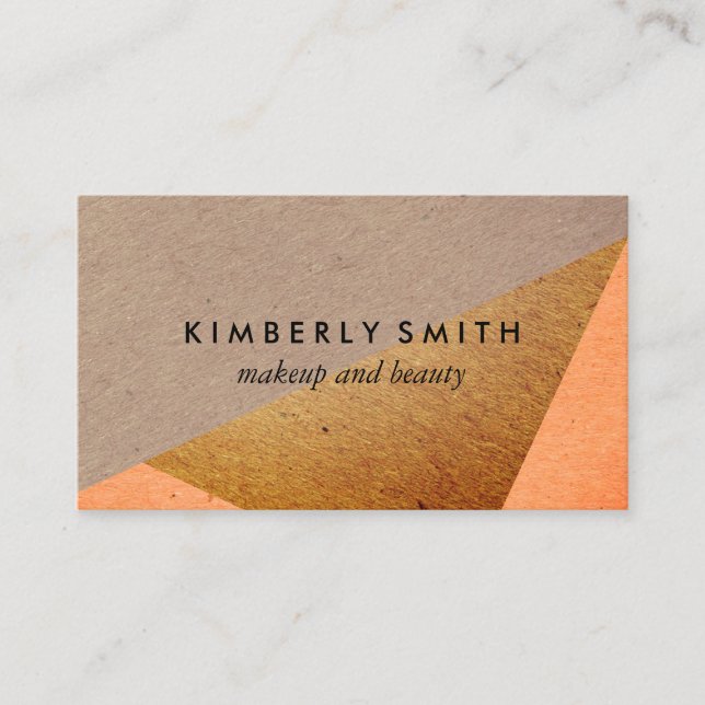 Fleckige natürliche Farbblöcke Visitenkarte (Vorderseite)