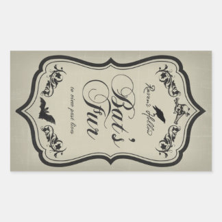 Fledermaus Halloween-Glas Sticker Etikett