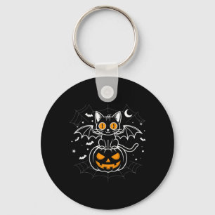 Fledermaus Halloween _ schwarze Katze Fledermaus F Schlüsselanhänger