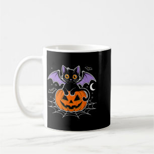 Fledermaus Halloween _ schwarze Katzenfledermaus F Kaffeetasse