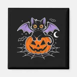 Fledermaus Halloween _ schwarze Katzenfledermaus F Magnet