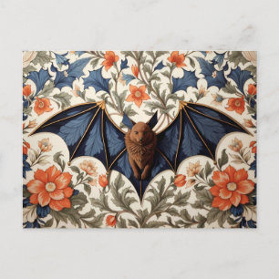 Fledermaus im Flug, inspiriert von William Morris' Postkarte