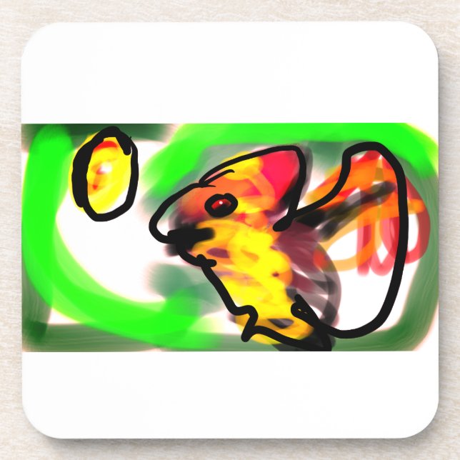 Fledermaus Kunst Getränkeuntersetzer (Vorderseite)