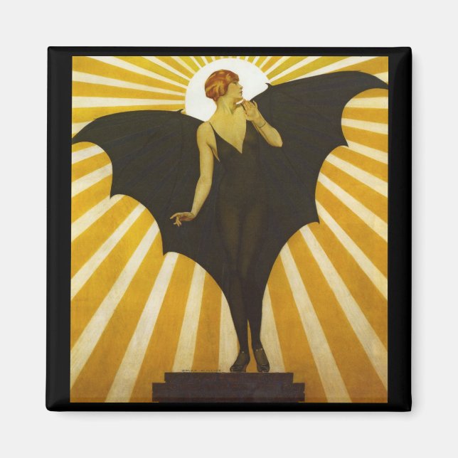 Fledermaus-Lady Magnet (Vorne)