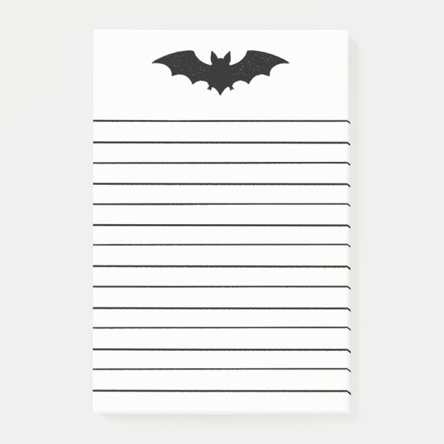 Fledermaus Post-it Klebezettel (Vorderseite)