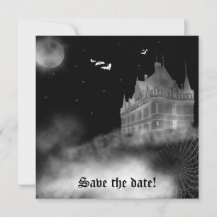 Fledermaus-Schloss Vampir-Goth-Hochzeitseinladung Einladung