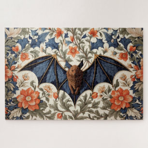 Fledermaus William Morris inspirierte Blumenmuster