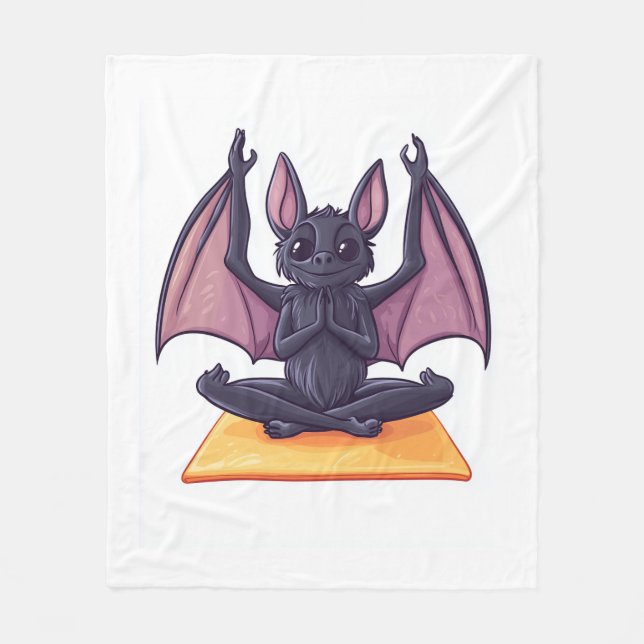 Fledermaus Yoga Flow Fleecedecke (Vorderseite)