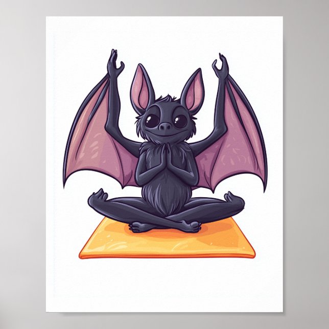 Fledermaus Yoga Fluss Poster (Vorne)