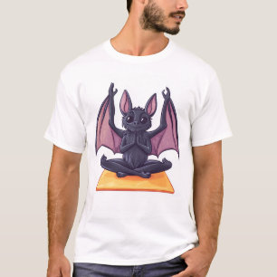 Fledermaus-Yoga-Fluss T-Shirt