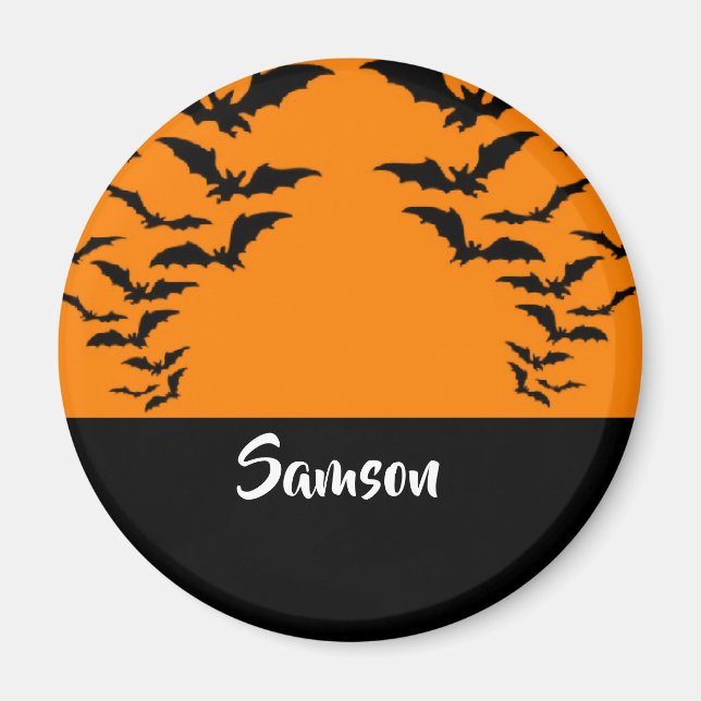 Fledermäuse auf Orange Magnet (Vorne)