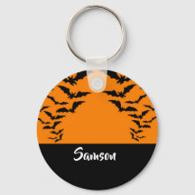 Fledermäuse auf Orange