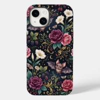 Fledermäuse, die durch Rosen fliegen, Gothic-iPhon
