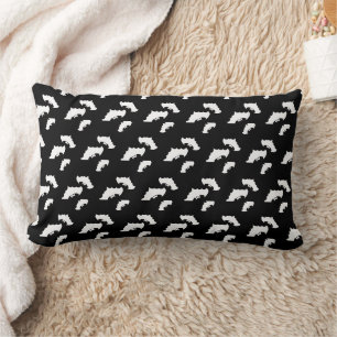 Fledermäuse Halloween Black Pattern Spooky Lendenkissen