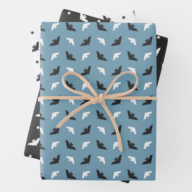 Fledermäuse, Halloween Wrapping Paper Set Geschenkpapier Set (Beispiel)