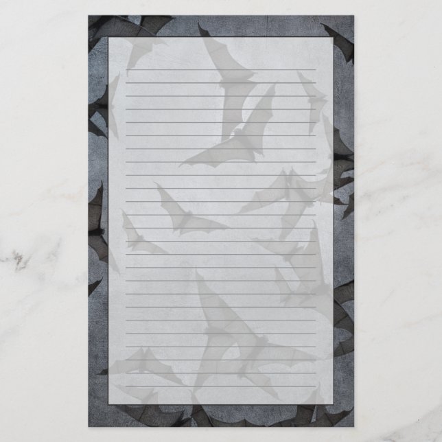 Fledermäuse im dunklen wolkigen Himmel Briefpapier (Vorderseite)