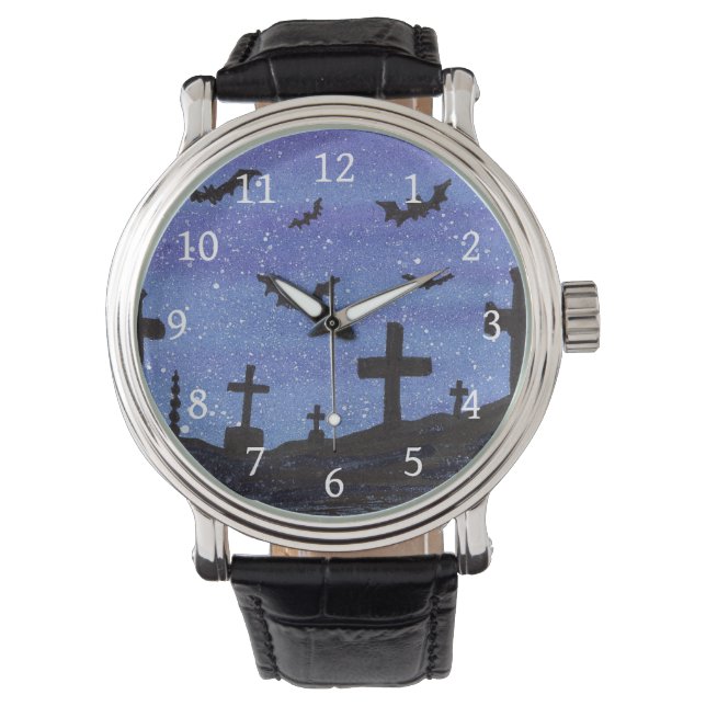 Fledermäuse im Friedhof Armbanduhr (Vorderseite)