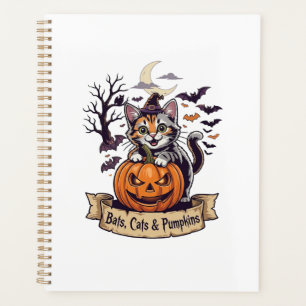 Fledermäuse Katzen Kürbisse Halloween Hexe Katze G Planer