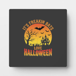 Fledermäuse lieben Halloween Spukschloss Design_ Fotoplatte