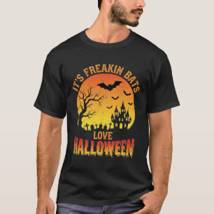 Fledermäuse lieben Halloween Spukschloss Design_ T-Shirt