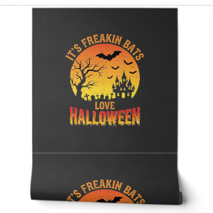 Fledermäuse lieben Halloween Spukschloss Design_ Tapete