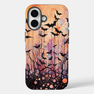 Fledermäuse und Abstraktes Halloween iPhone 16 Hülle