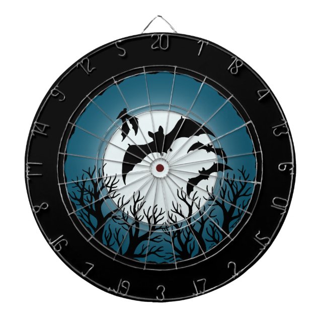 Fledermäuse und Bäume gegen den Mond Dartscheibe (vorne)