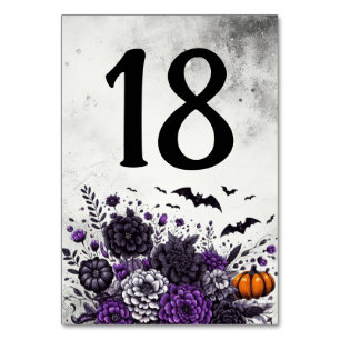 Fledermäuse und Blumen Tisch Nummer 18 Tischnummer
