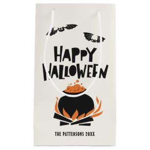Fledermäuse und Cauldron Happy Halloween-Geschenkt Kleine Geschenktüte