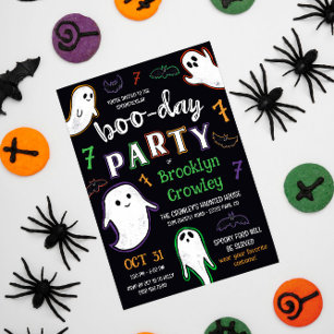 Fledermäuse und Geister Spooktacular Bootday Party Einladung