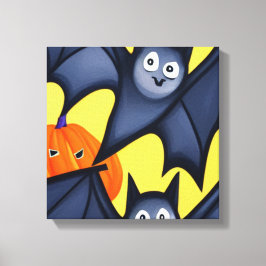 Fledermäuse und Pumpkins Leinwanddruck