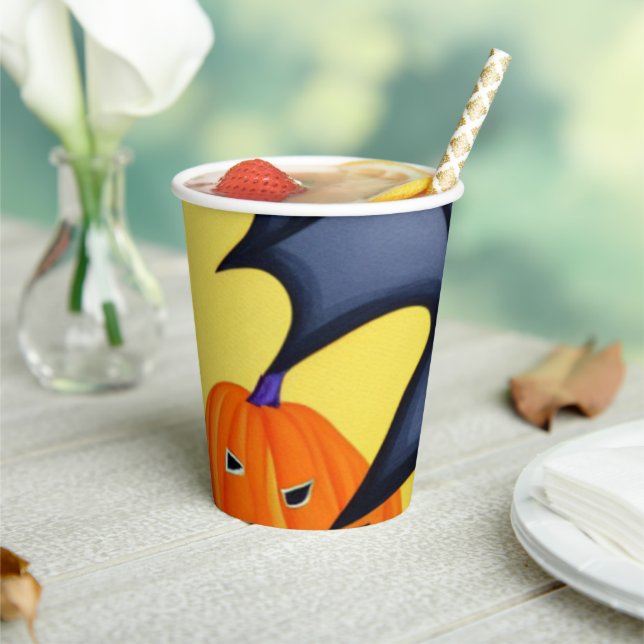 Fledermäuse und Pumpkins Pappbecher (In Situ)