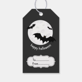 Fledermäuse & Vollmond zu und von glücklichem Hall Geschenkanhänger