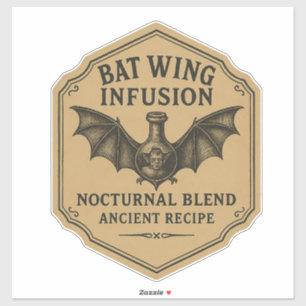 Fledermausflügel-Infusion - Halloween-Apotheker-Et Aufkleber