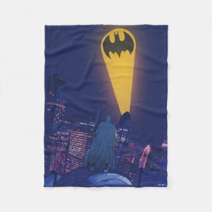 Fledermaussignal über Gotham Fleecedecke