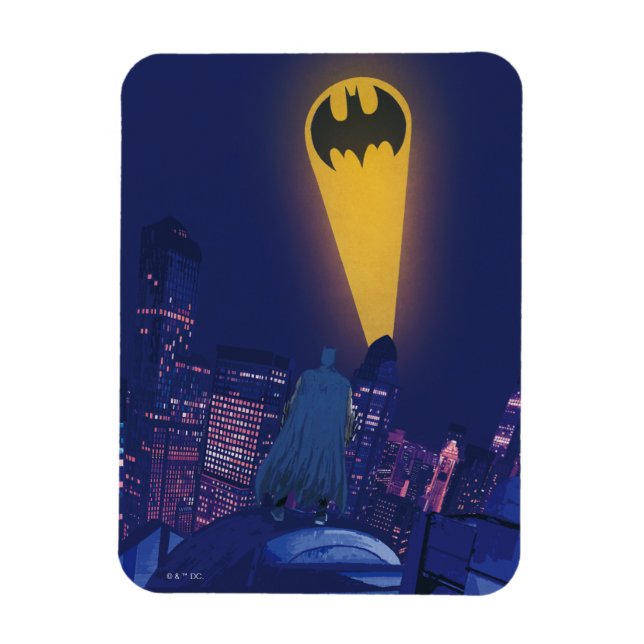 Fledermaussignal über Gotham Magnet (Vertikal)