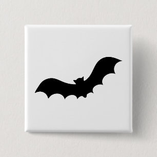 Fledermaussilhouette Button
