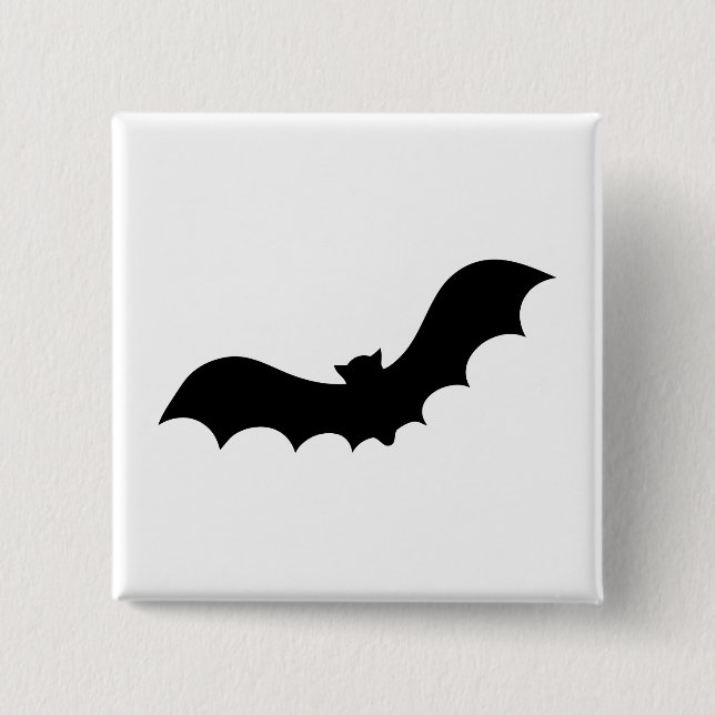 Fledermaussilhouette Button (Vorderseite)