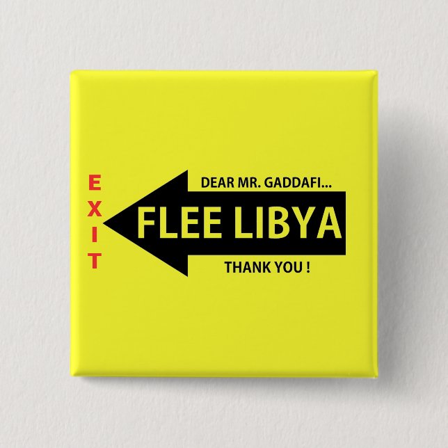 FLEE LIBYA BUTTON (Vorderseite)