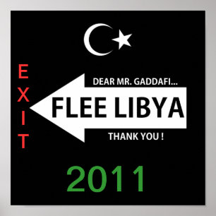 FLEE LIBYA POSTER