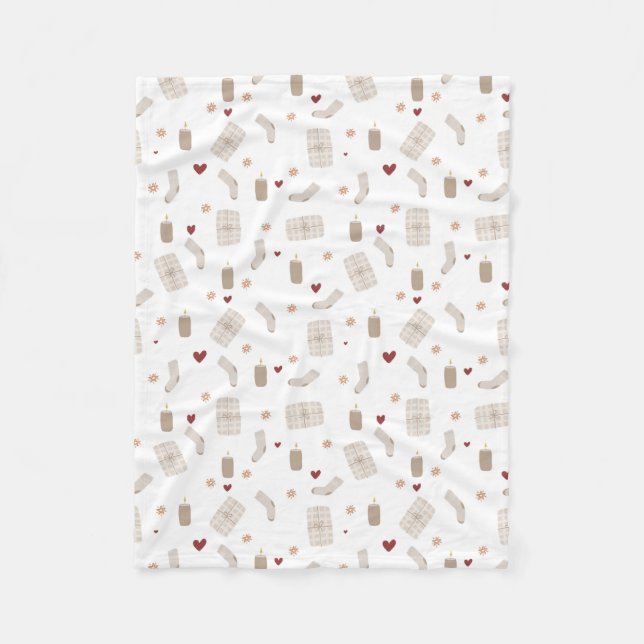 Fleece Blanket 76,2cmx101,6cm - Christmas Pattern (Vorderseite)