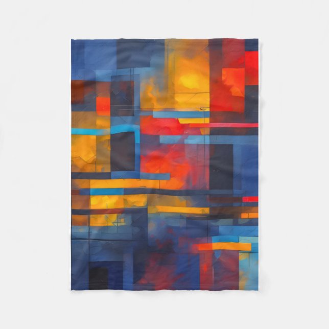 Fleece Blanket (Abstract Design) (Vorderseite)