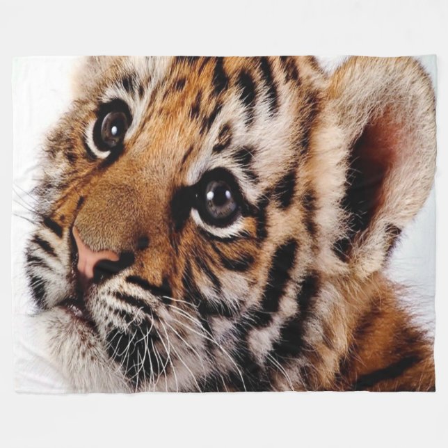 Fleece Blanket/Baby Tiger (Vorderseite (Horizontal))
